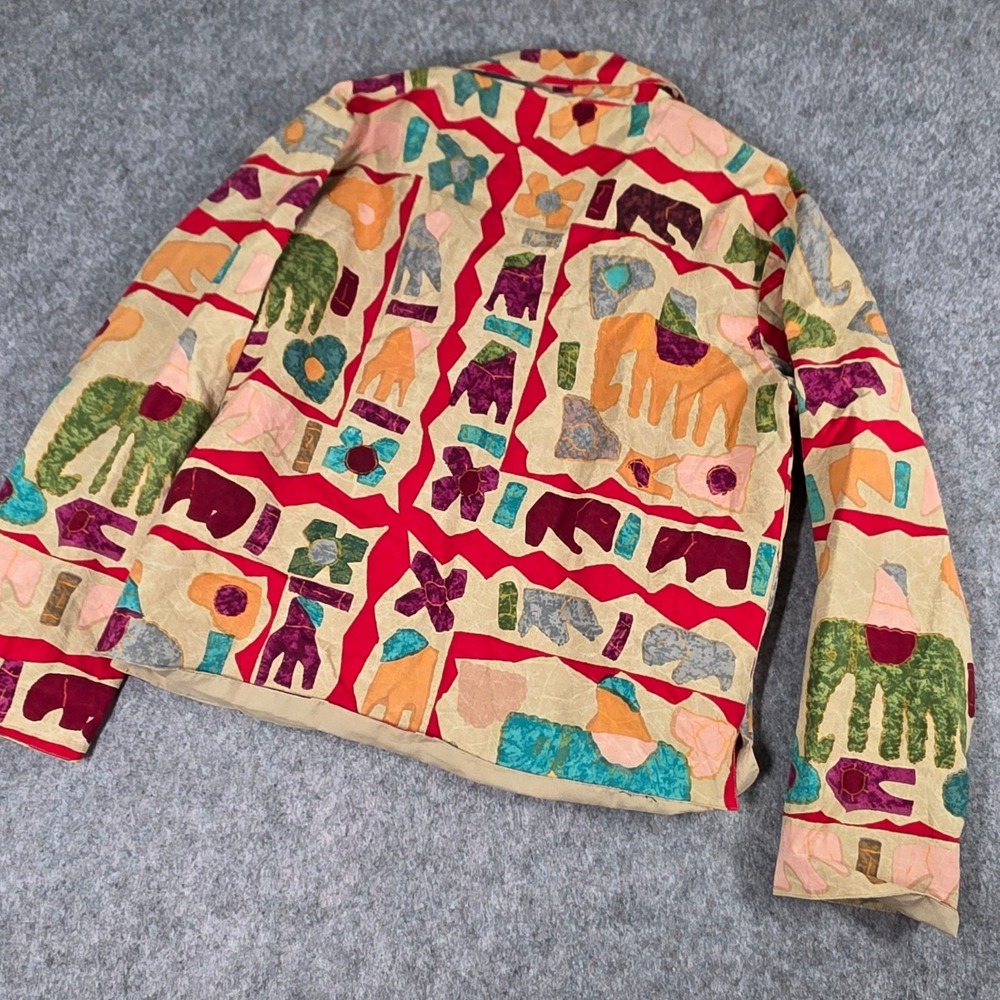 Abstract Multi-Color Women's Jacket - Designer Style - Picture 2 of 6
